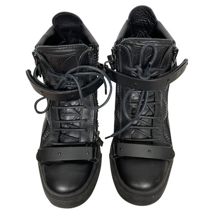 Giuseppe Zanotti Chaussures de sport en Cuir en Noir