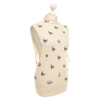 Skull Cashmere Top in Creme
