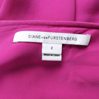 Diane Von Furstenberg Top en Soie en Fuchsia