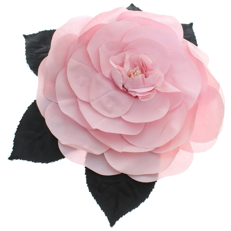 Chanel Bloem broche in roze