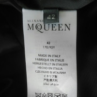 Alexander McQueen AM  black crepe suit coat 