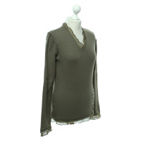 John Galliano Pull en vert olive