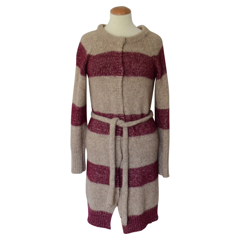 Humanoid Knitted coat with striped pattern