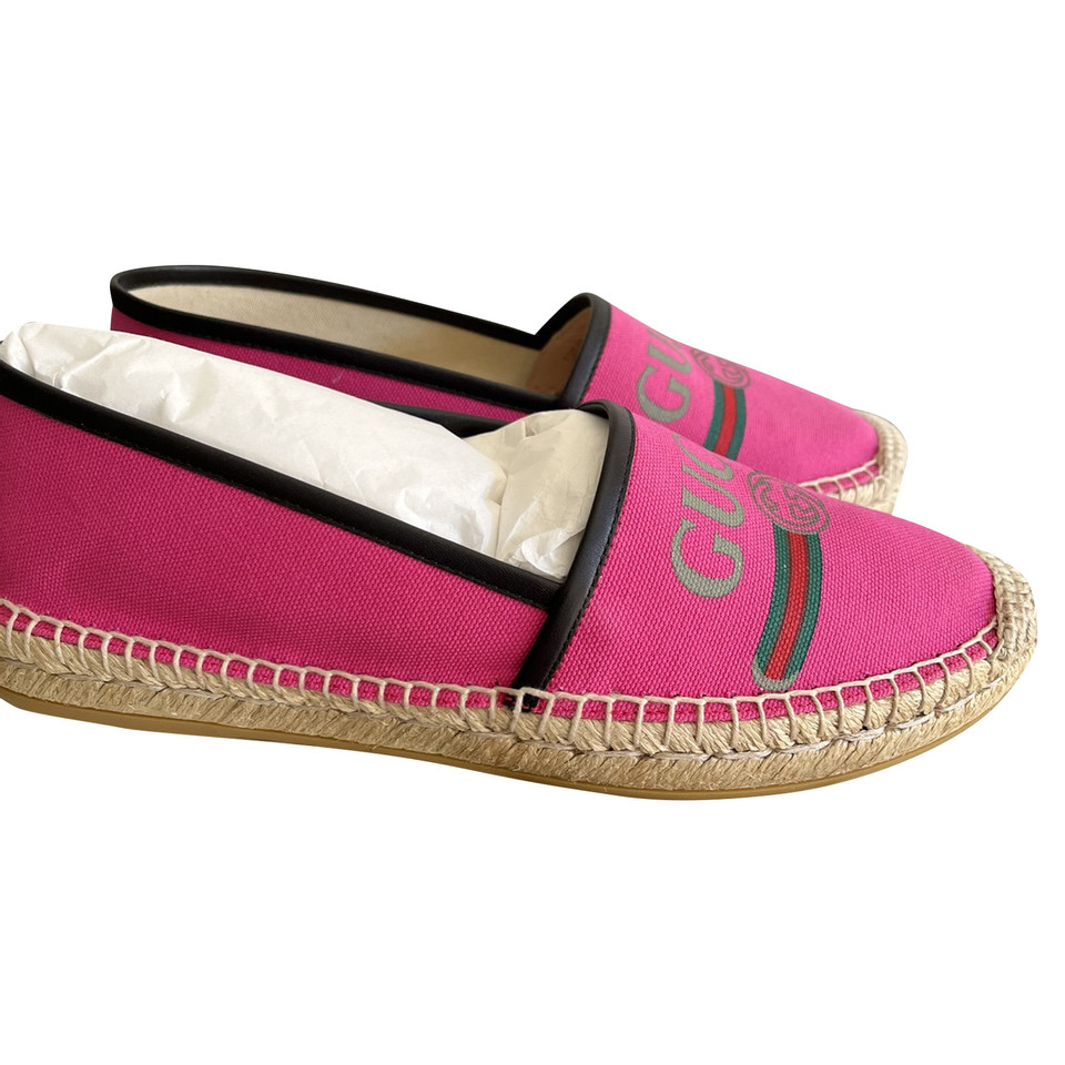 Gucci Slippers/Ballerina's Canvas in Fuchsia