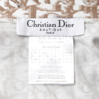 Christian Dior Oberteil in Braun/Weiß