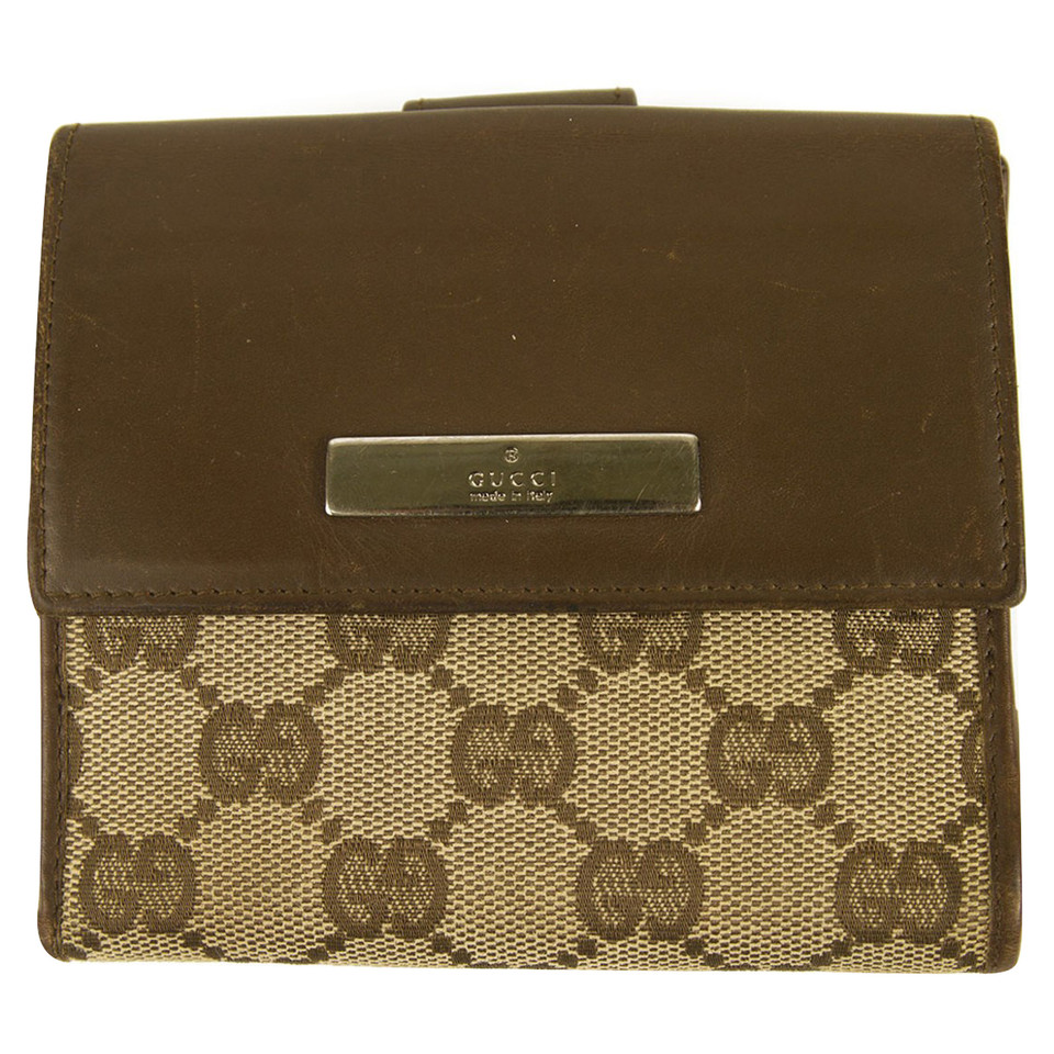 Gucci Monogram GG Leather & Canvas Wallet