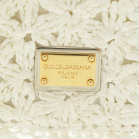 Dolce & Gabbana Häkeltasche in Weiß