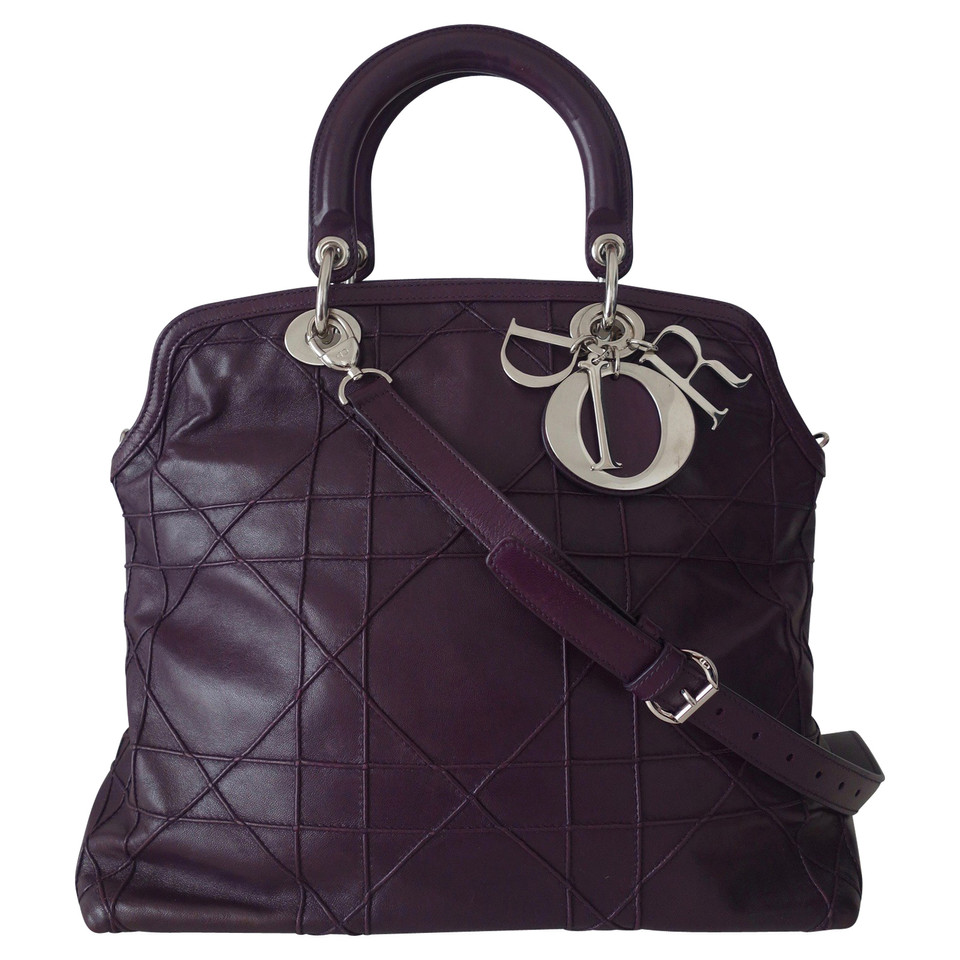 Christian Dior Granville Bag in Pelle in Viola