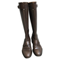 Yves Saint Laurent Boots Leather in Brown