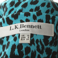 L.K. Bennett Jurk in turquoise / zwart