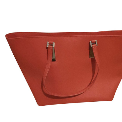 Calvin Klein Handbag Leather in Red