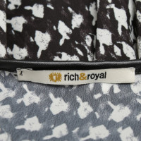 Rich & Royal Blouse zwart / White