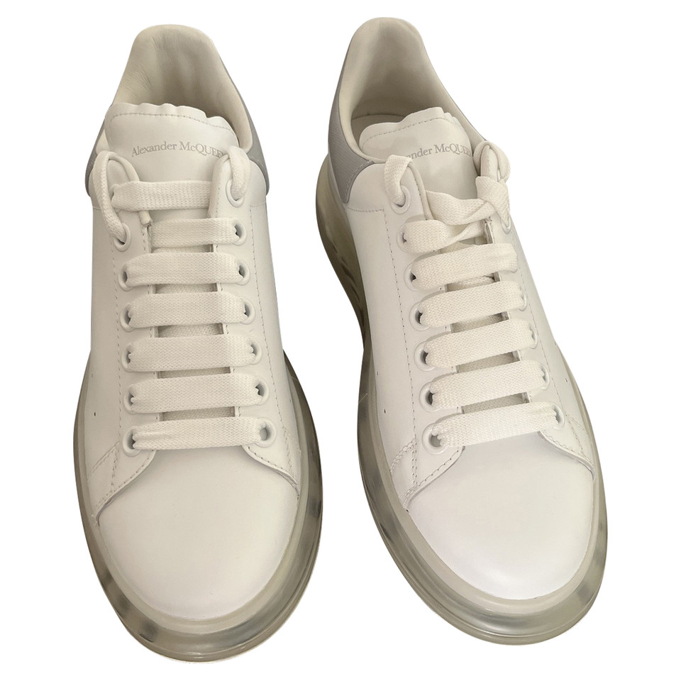 Alexander McQueen Sneaker in Pelle in Bianco