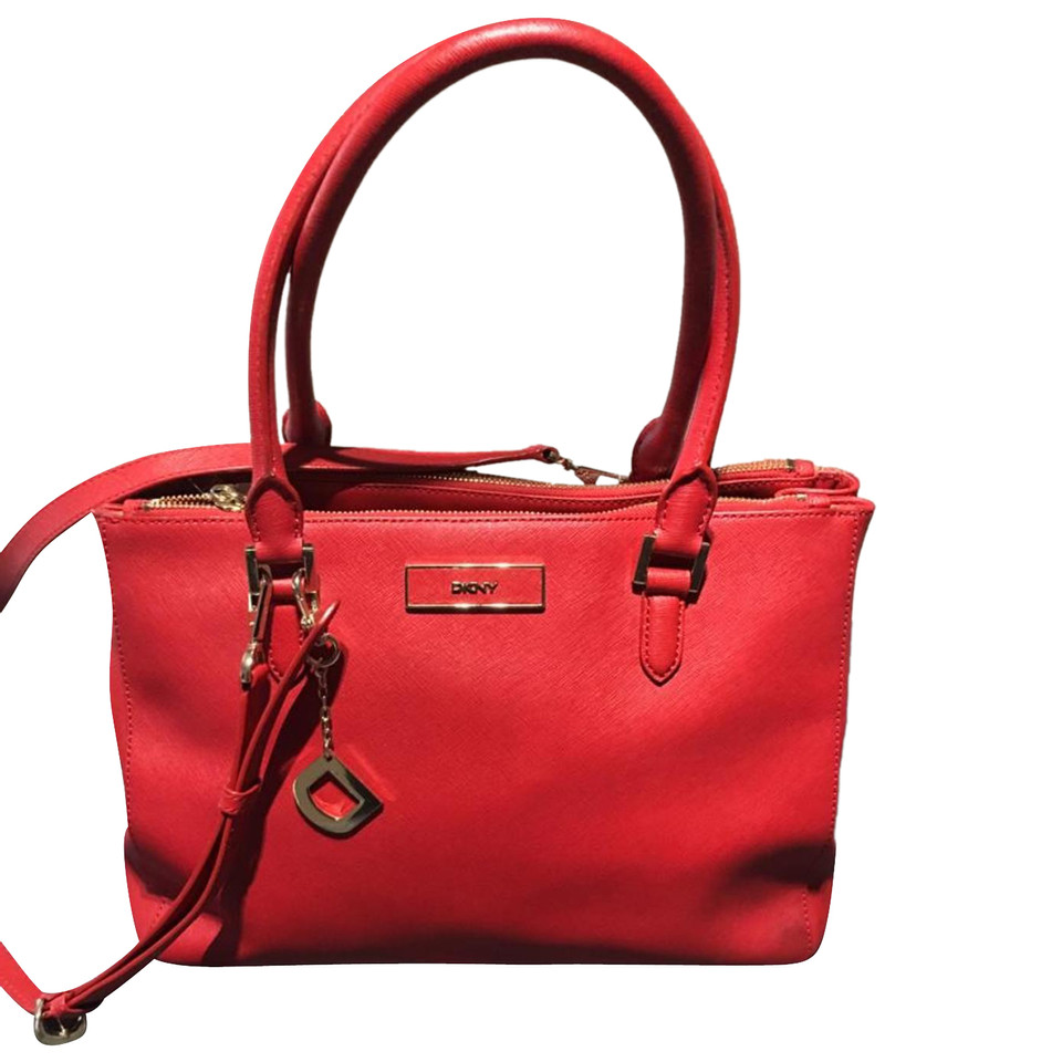 Dkny Tote bag Leather in Red