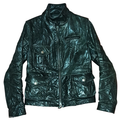 Patrizia Pepe Jacket/Coat Leather in Black