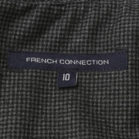 French Connection Plaid Dress in Black / grey