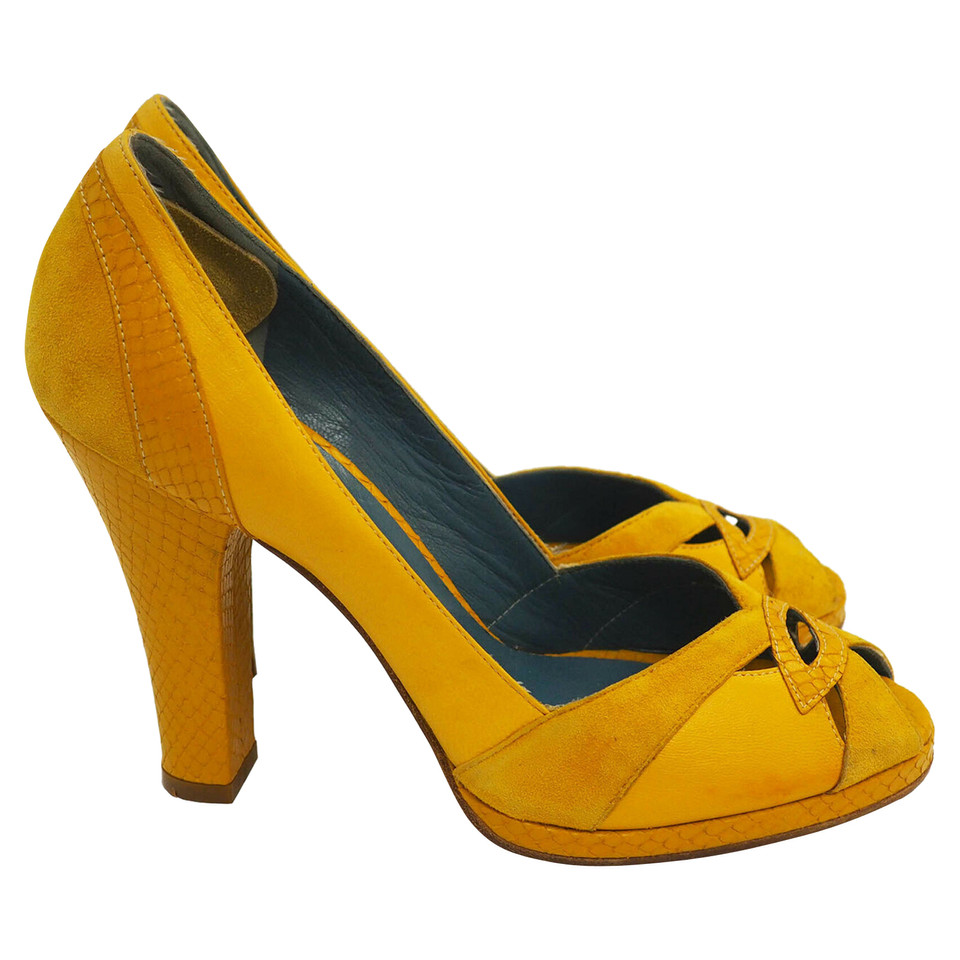 Marc Jacobs Décolleté/Spuntate in Pelle in Giallo