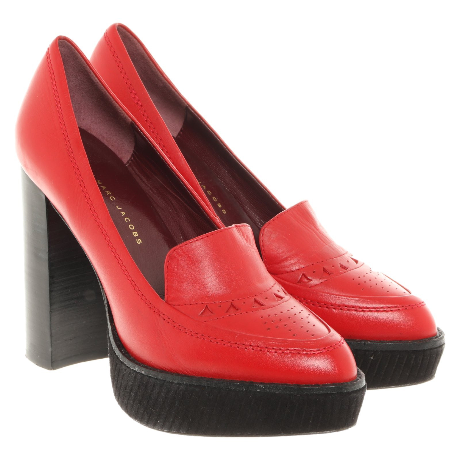 Marc Jacobs Pumps/Peeptoes Leather in Red - Second Hand Marc Jacobs Pumps/Peeptoes  Leather in Red buy used for 183€ (3982028)