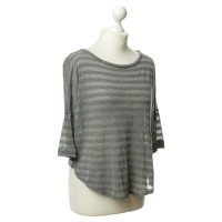 Velvet Knitted top in grey