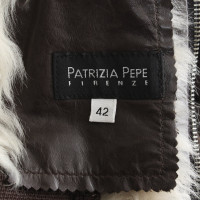 Patrizia Pepe Giacca/Cappotto in Pelle scamosciata in Marrone