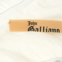 John Galliano Rock aus Seide in Creme