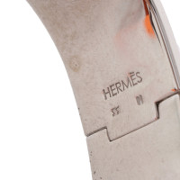 Hermès Clic H in Acciaio in Argenteo