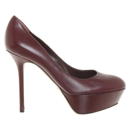Sergio Rossi Pumps/Peeptoes Leather in Bordeaux