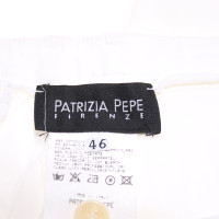 Patrizia Pepe Hose aus Baumwolle in Weiß