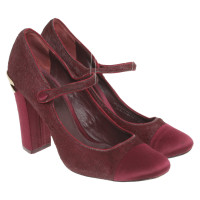 Tory Burch Pumps/Peeptoes en Cuir en Bordeaux