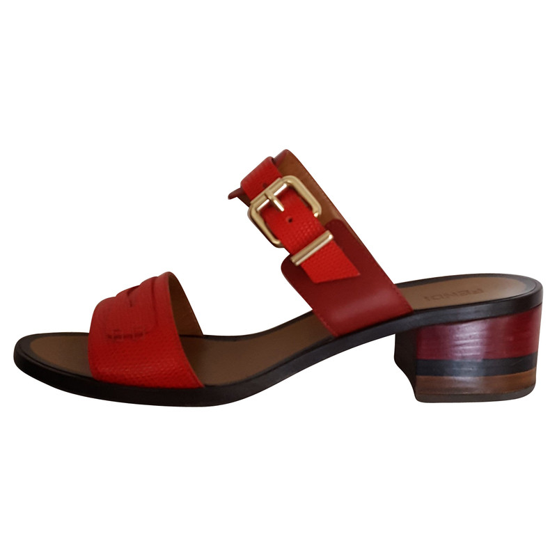 Fendi cowhide leather sandal