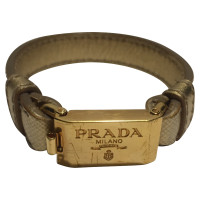 Prada Goldfarbenes Leder-Armband