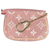 Louis Vuitton Täschchen/Portemonnaie aus Jeansstoff in Rosa / Pink