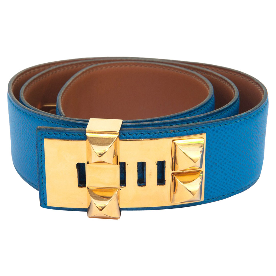 Hermès Cintura in Pelle in Blu