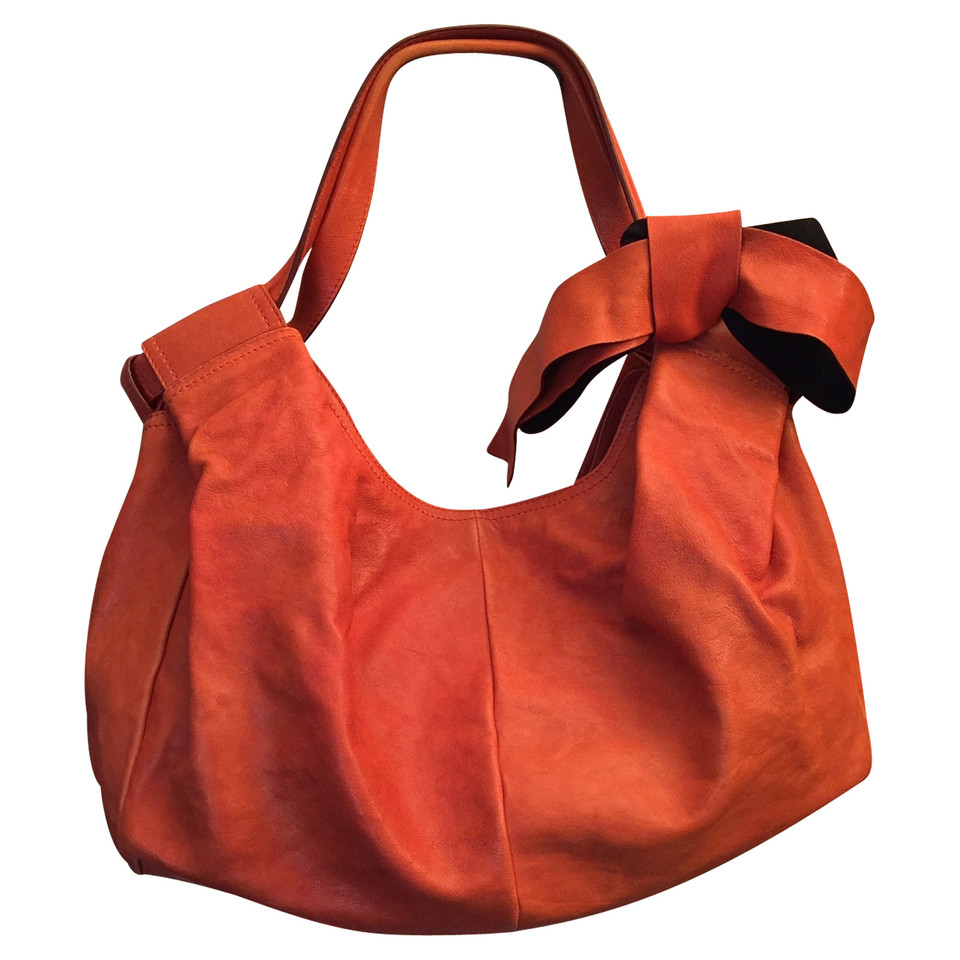 Andrea Mabiani Tote Bag aus Leder in Orange