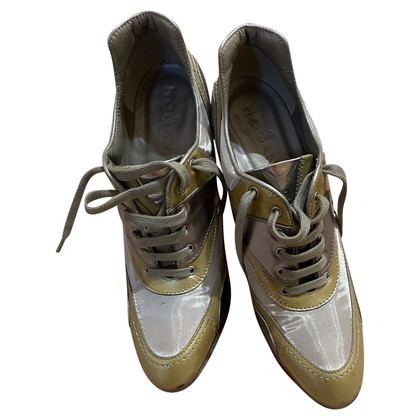 Hogan Chaussures à lacets en Cuir verni en Argenté