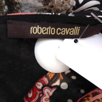 Roberto Cavalli Seidenkleid in Patchwork-Optik