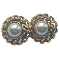 Céline Pearl clip earrings