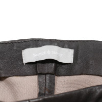 Samsøe & Samsøe Trousers Leather in Black