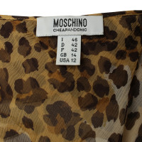 Moschino Seidenkleid mit Animal-Print