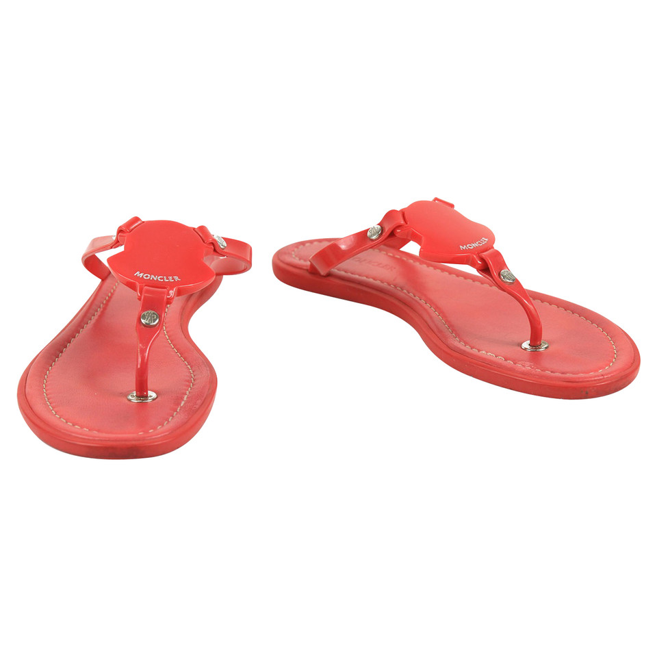 Moncler Red Jelly sandals