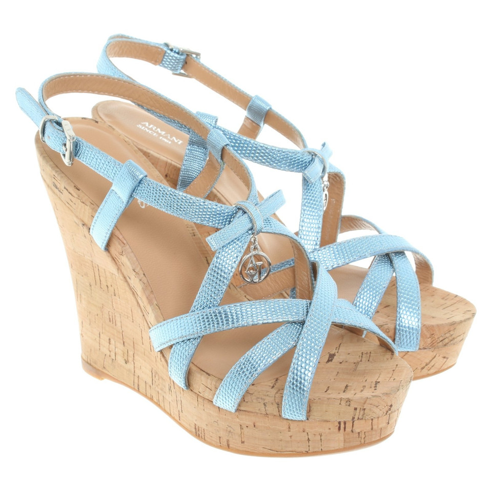 Armani Jeans Wedges in blauw