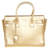 Saint Laurent Sac De Jour Leer in Goud