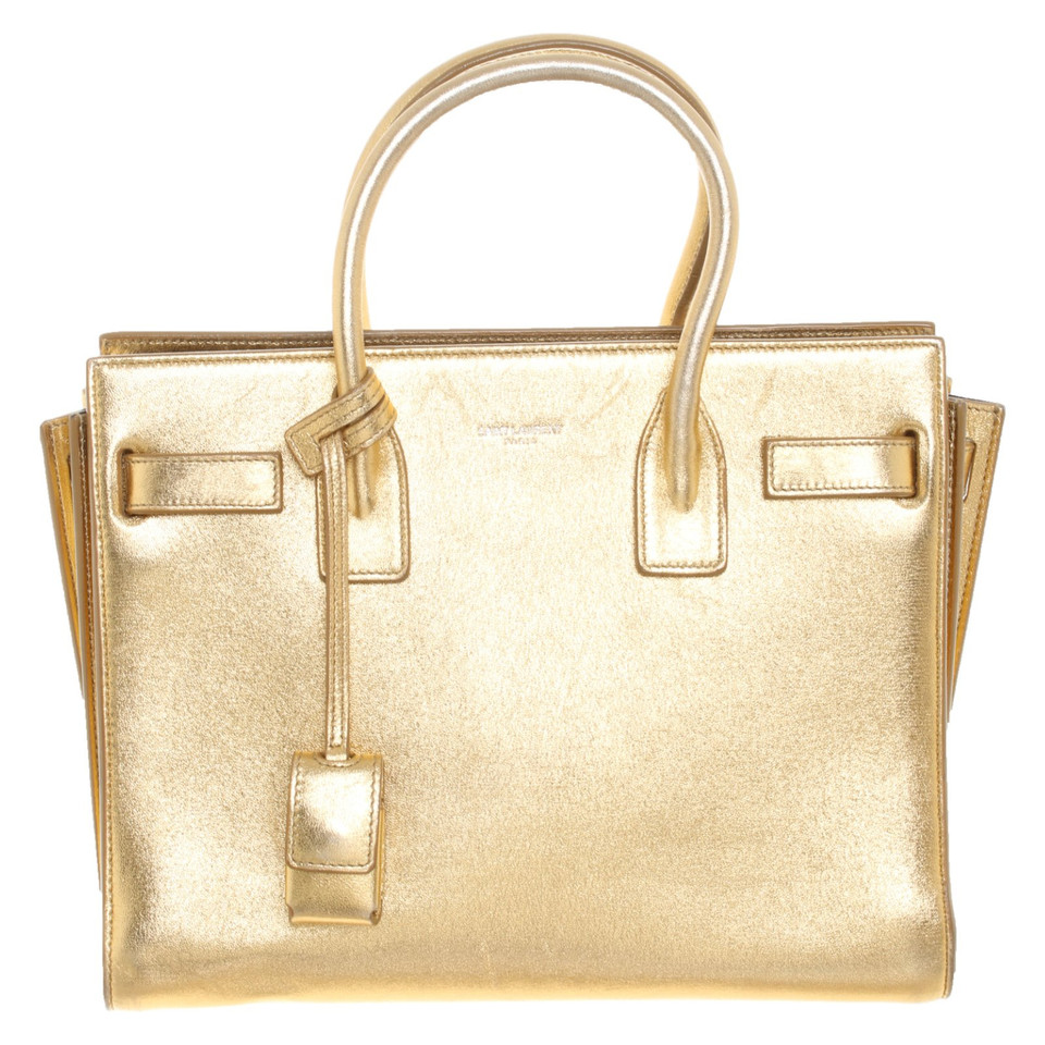 Saint Laurent Sac De Jour Leer in Goud