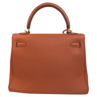 Hermès Kelly Bag 25 Leer in Oranje