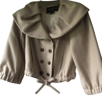 Louis Vuitton Jacke/Mantel aus Wolle in Beige