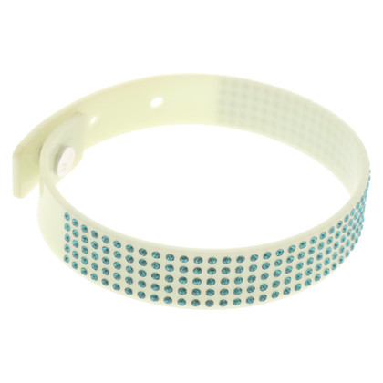 Swarovski bracelet en caoutchouc bleu clair