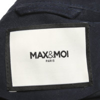 Max & Moi Jas/Mantel Leer in Blauw