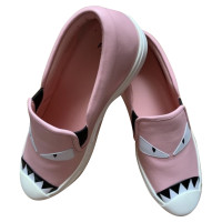 Fendi Sneakers aus Leder in Rosa / Pink