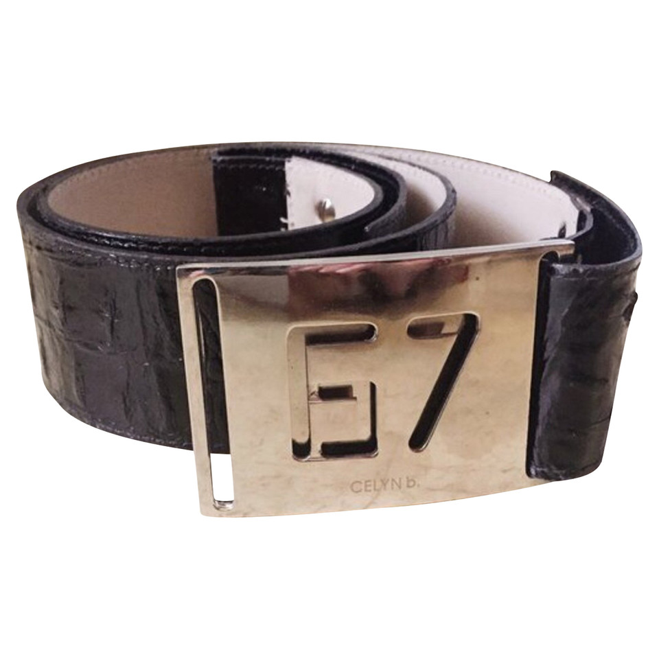 Elisabetta Franchi Coconut print leather belt