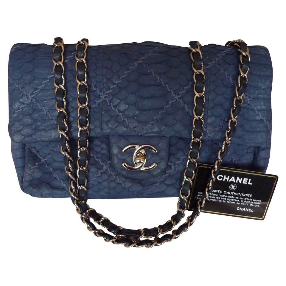 Chanel 2.55 Leer in Blauw